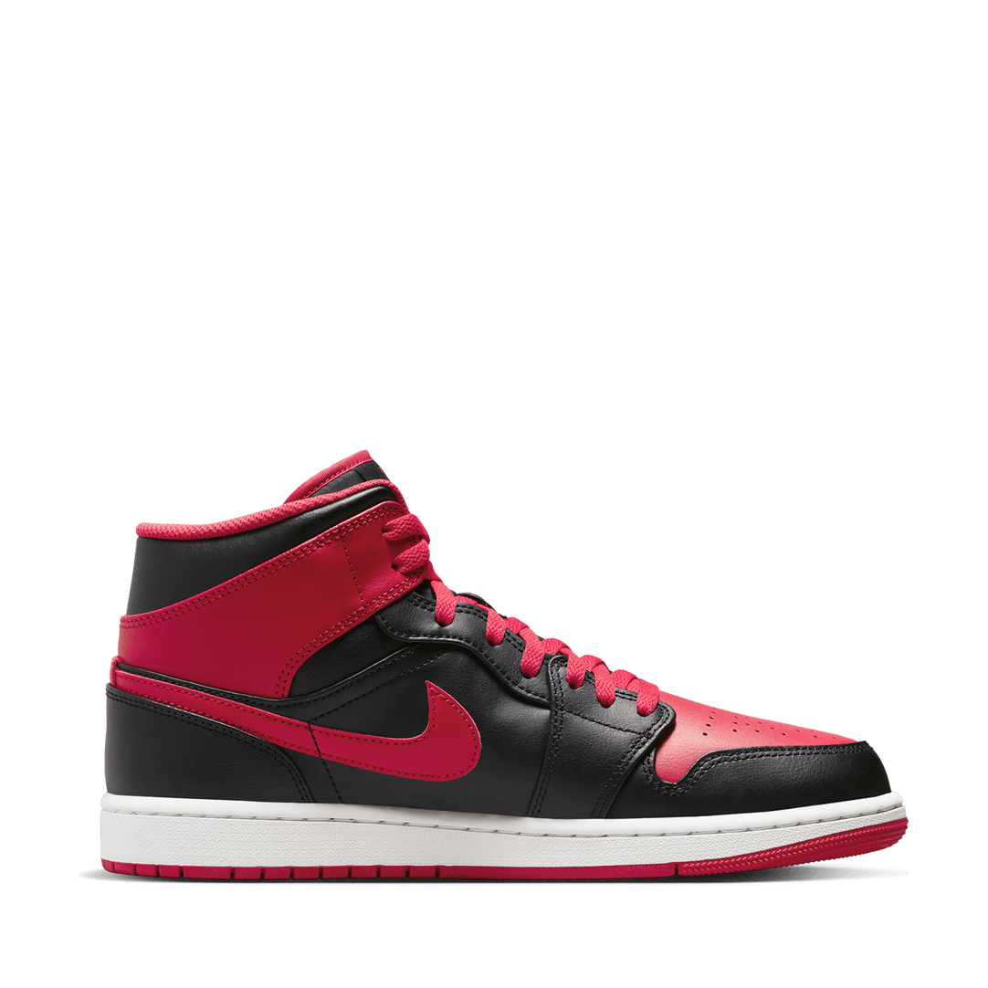 jordan 1 mid black and red