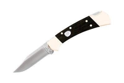 Buck Folding Hunter 0110BRS-B @ SRKT Ebony Wood Handles Satin 420HC Blade