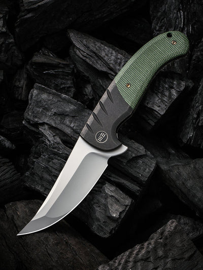 WE Knives Snick Gray Stonewashed 20CV Black G10 Inlaid Nested Frame Lock  Flipper Knife For Sale