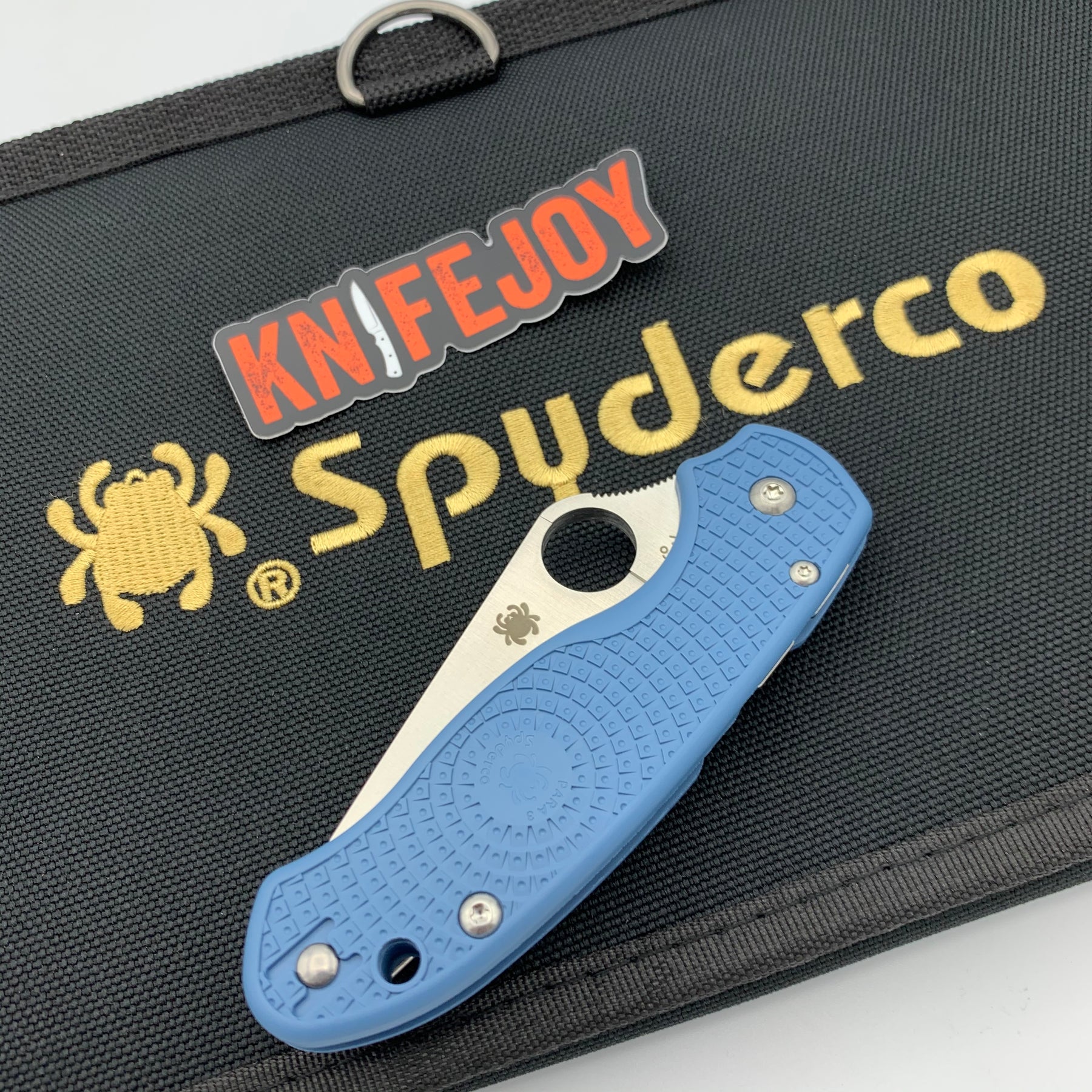 Spyderco (C223PNBL) Para 3 Lightweight Exclusive Stone Blue Knife