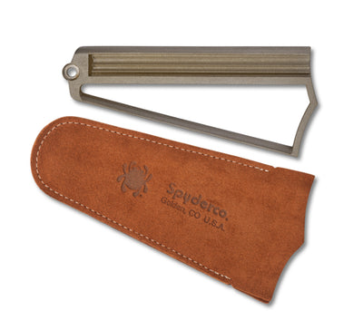 Benchmade 100604F Work Sharp Guided Field Sharpener - Diamond Hone, Ceramic  Hone & Leather Strop