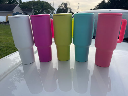 40 oz 2.0 Color w/ Handle Sublimation Tumbler – Stainless Steel Heaven LLC