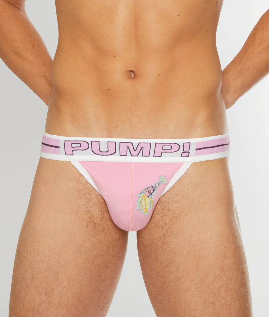 Skull & Bones Performance Rib Jockstrap Pink SB-15 at International Jock