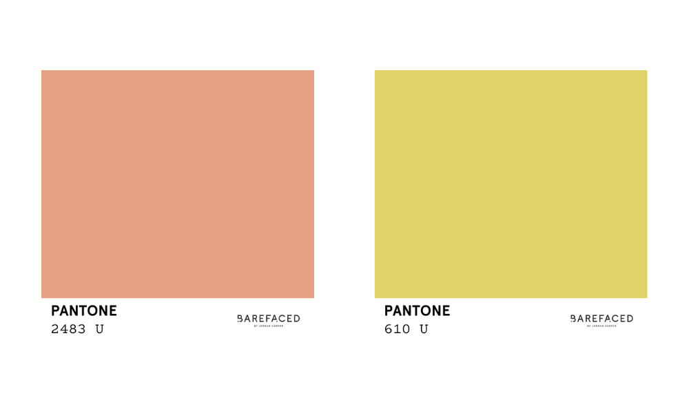 Barefaced brand pantone colors