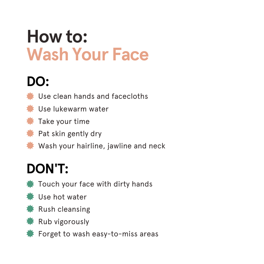 Infographic on Face Washing Do's and Don't's