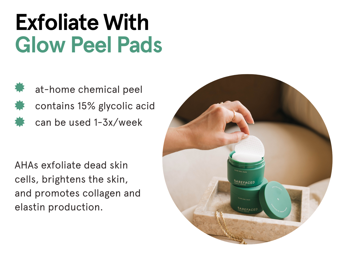 Infographic on Exfoliating with Glow Peel Pads