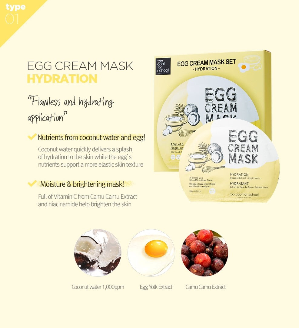 Too Cool For School Egg Cream Mask Hydration