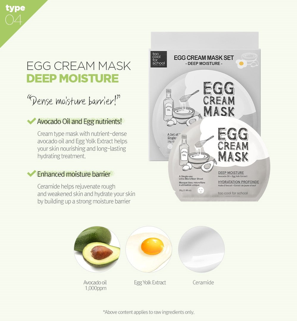 Too Cool For School Egg Cream Mask Deep Moisture