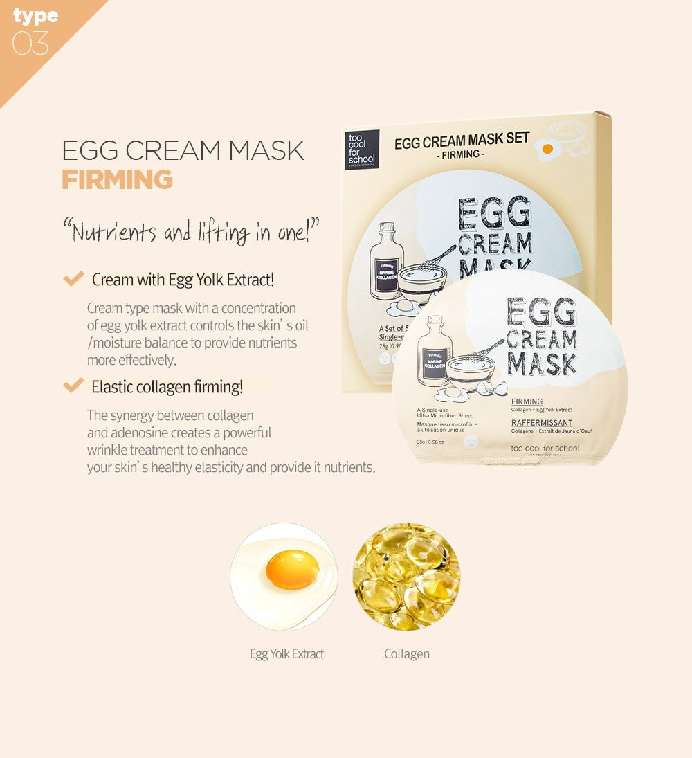 Too Cool For School Egg Cream Mask Firming