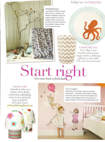 Baby&Me INTERIORS featuring our mushroom nightlights for boys and girls.