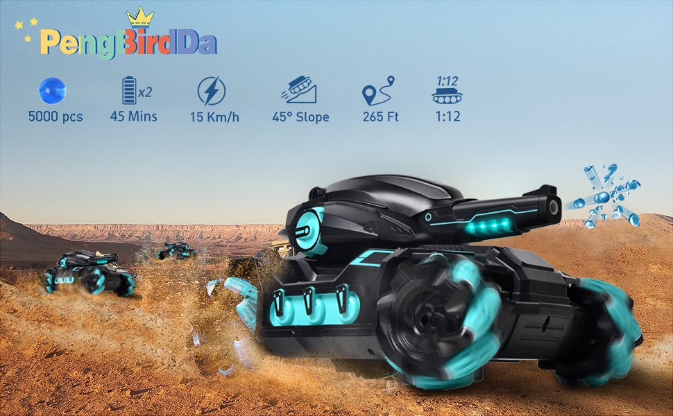 Remote Control Tank Rc Cars With Gesture Monster Truck Toy 2,4 Ghz Water Bomb