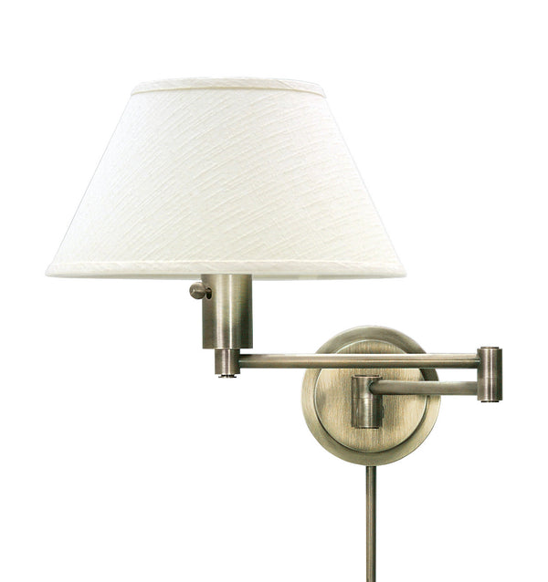 One Light Wall Sconce from the Home/Office Collection in Antique Brass Finish by House of Troy