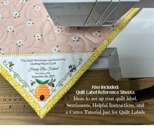Triangle Quilt Labels - Print to Fabric includes 4x6 labels - digital  download