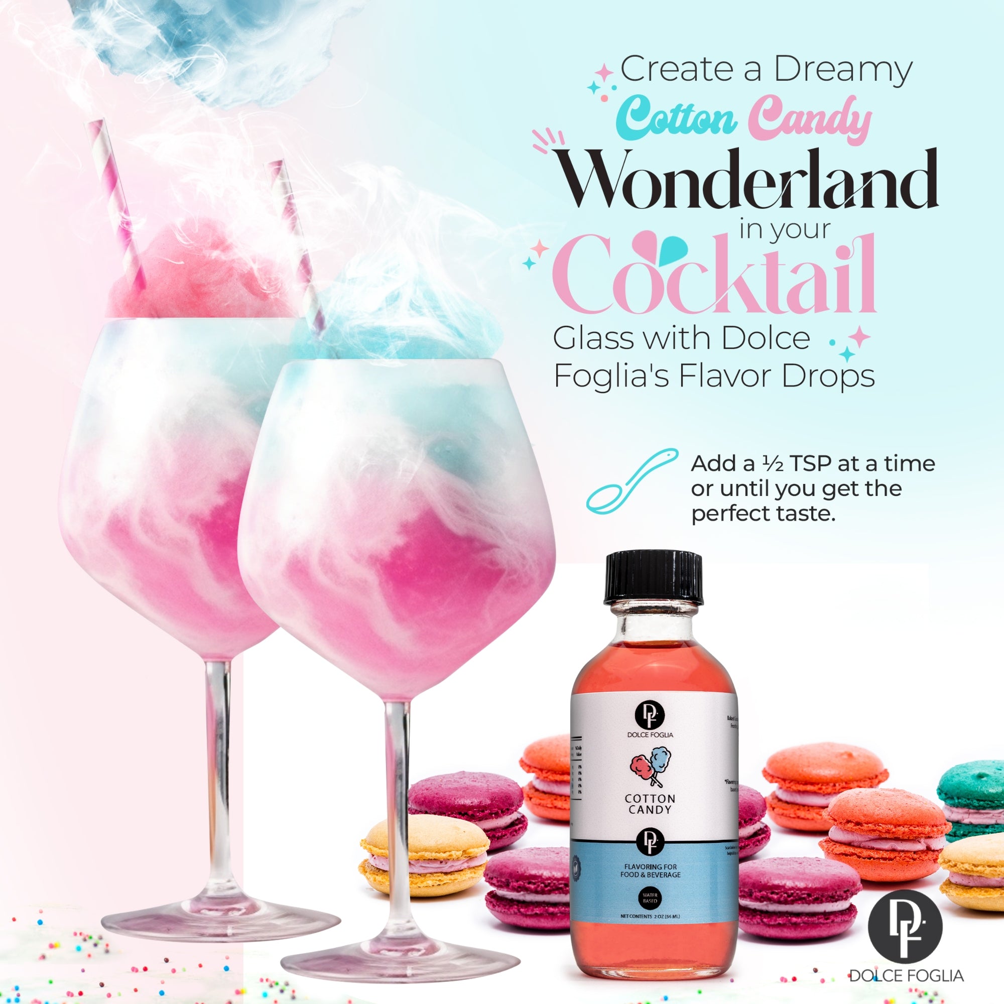 Kid-Friendly Cotton Candy Drink with Dolce Foglia