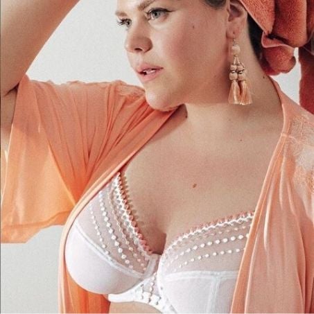 Soutien gorge Elomi lingerie Matilda blanc grande taille à Paris