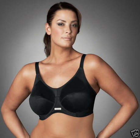 Soutien gorge sport grande taille Elomi Energise Noir Paris