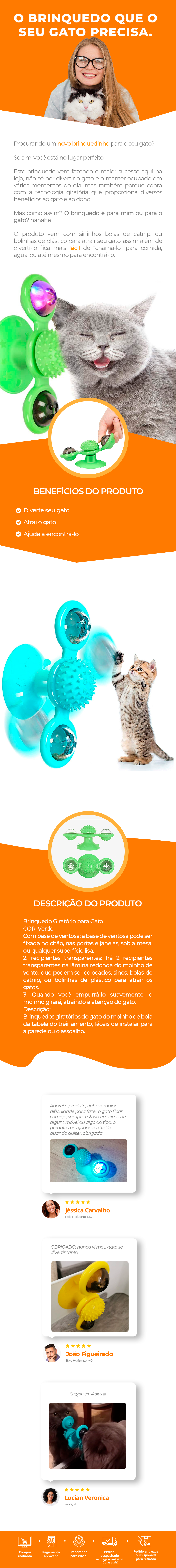 Brinquedo para Gatos Interativo Giratório