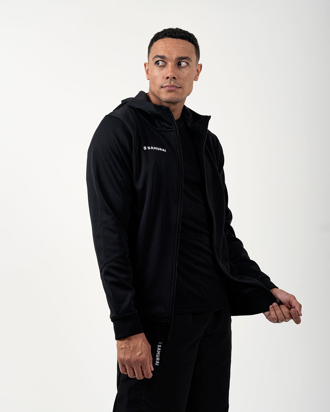 U:0201 - Tech Zip Hoodie - Black