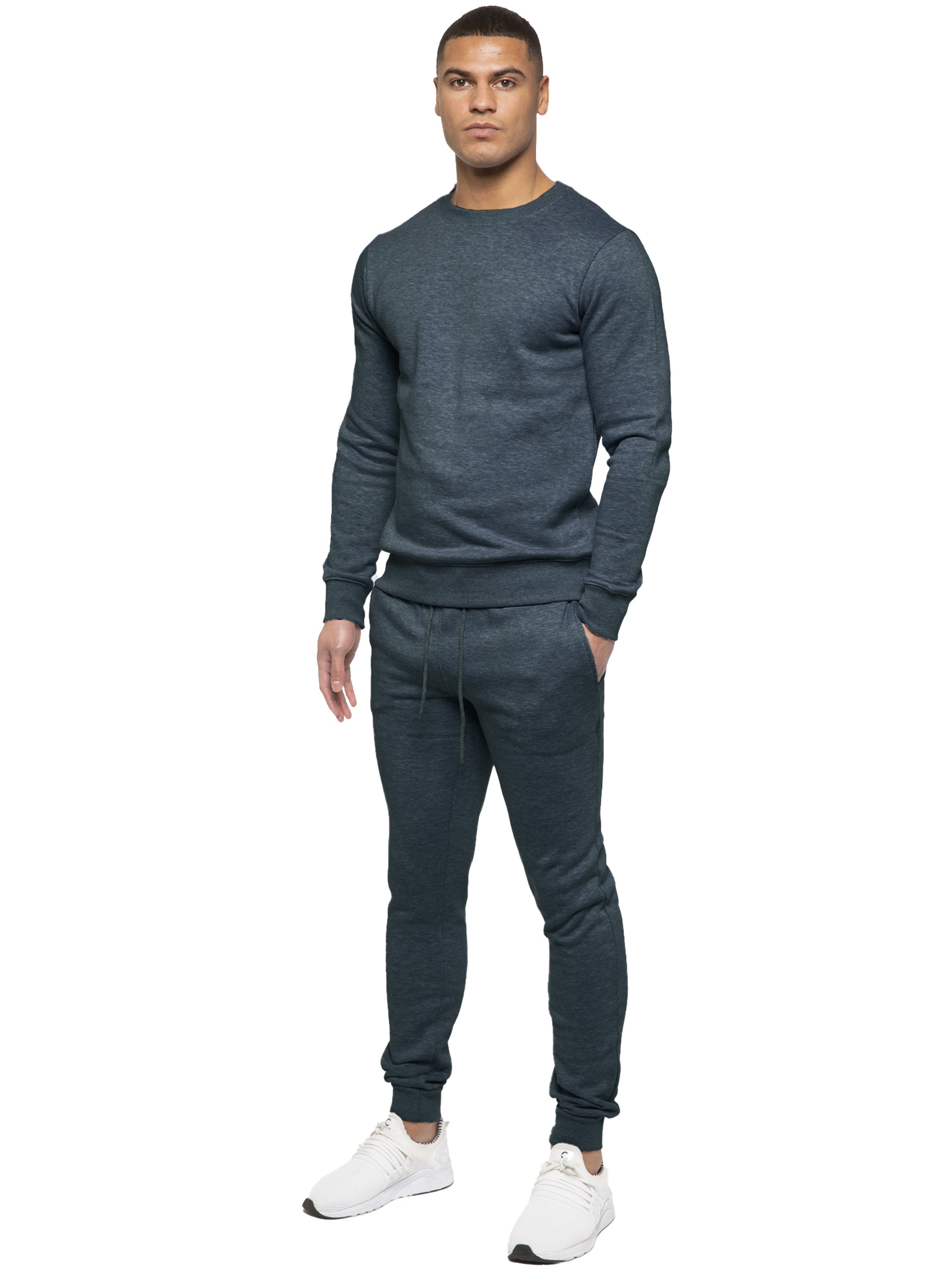 Kruze Mens Comfortable Tracksuit Top and Joggers Set