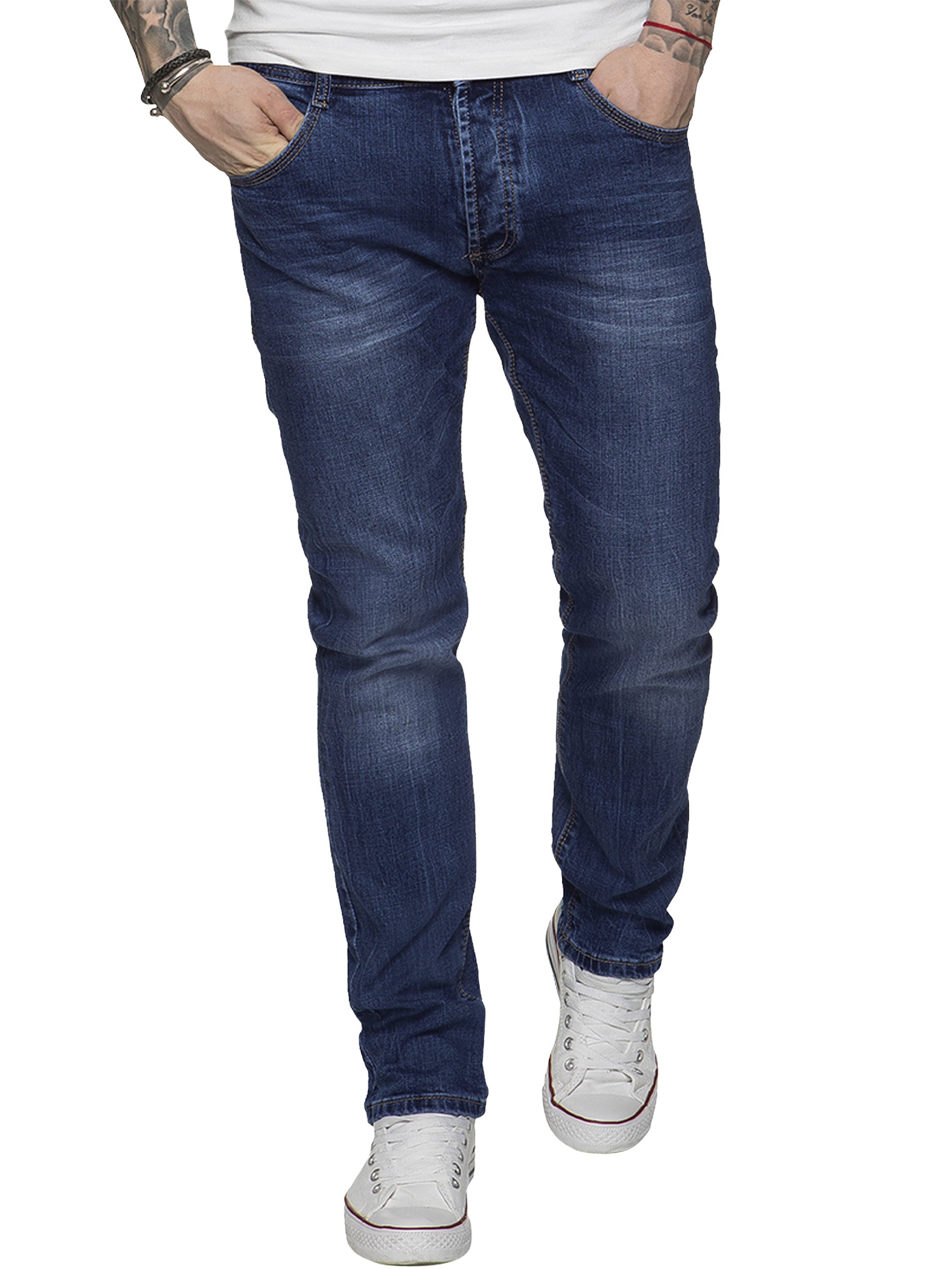 ETO | Mens Designer Tapered Fit Stretch Denim Jeans