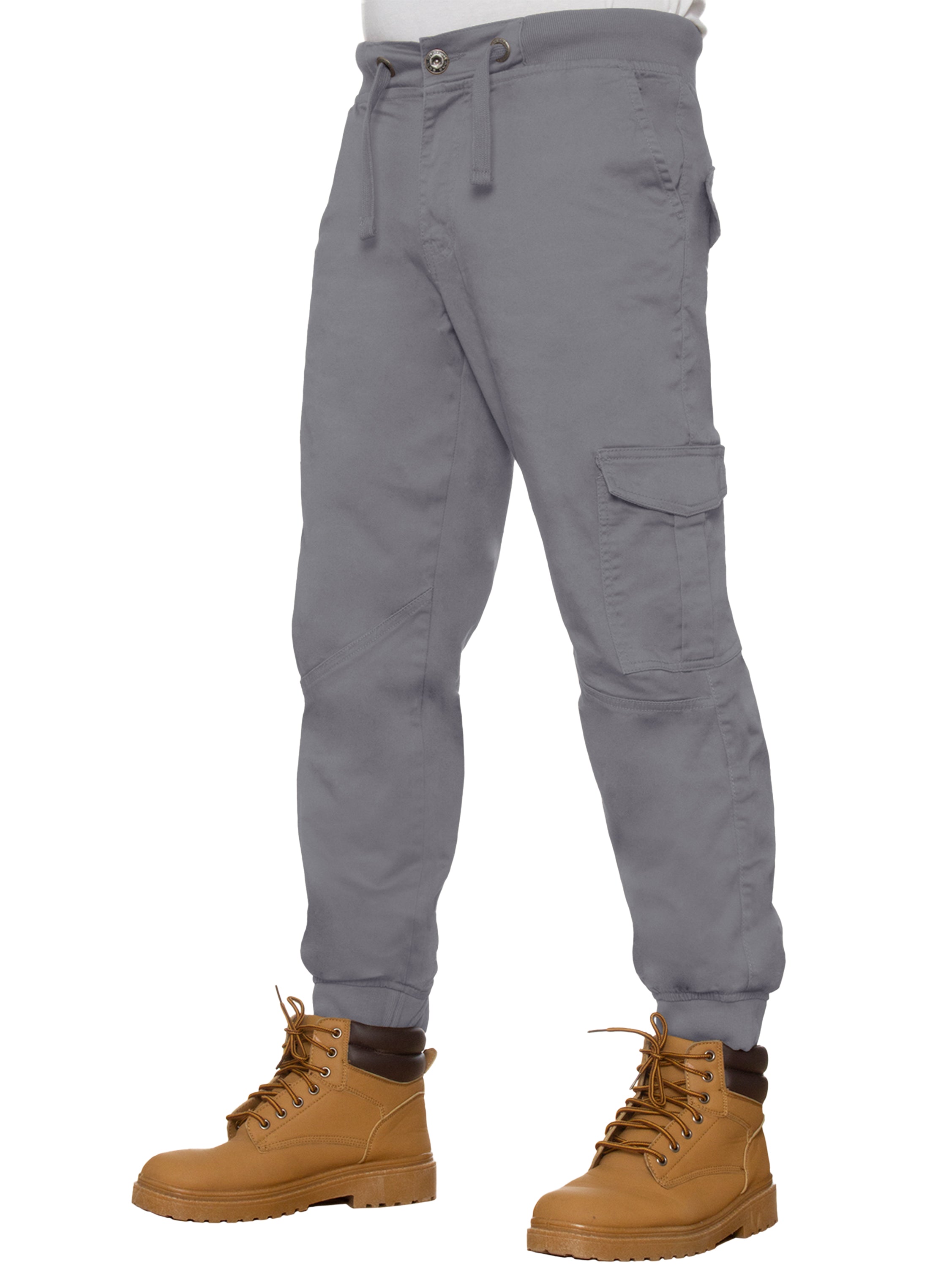 Enzo | Mens Cuffed Combat Jogger Jeans