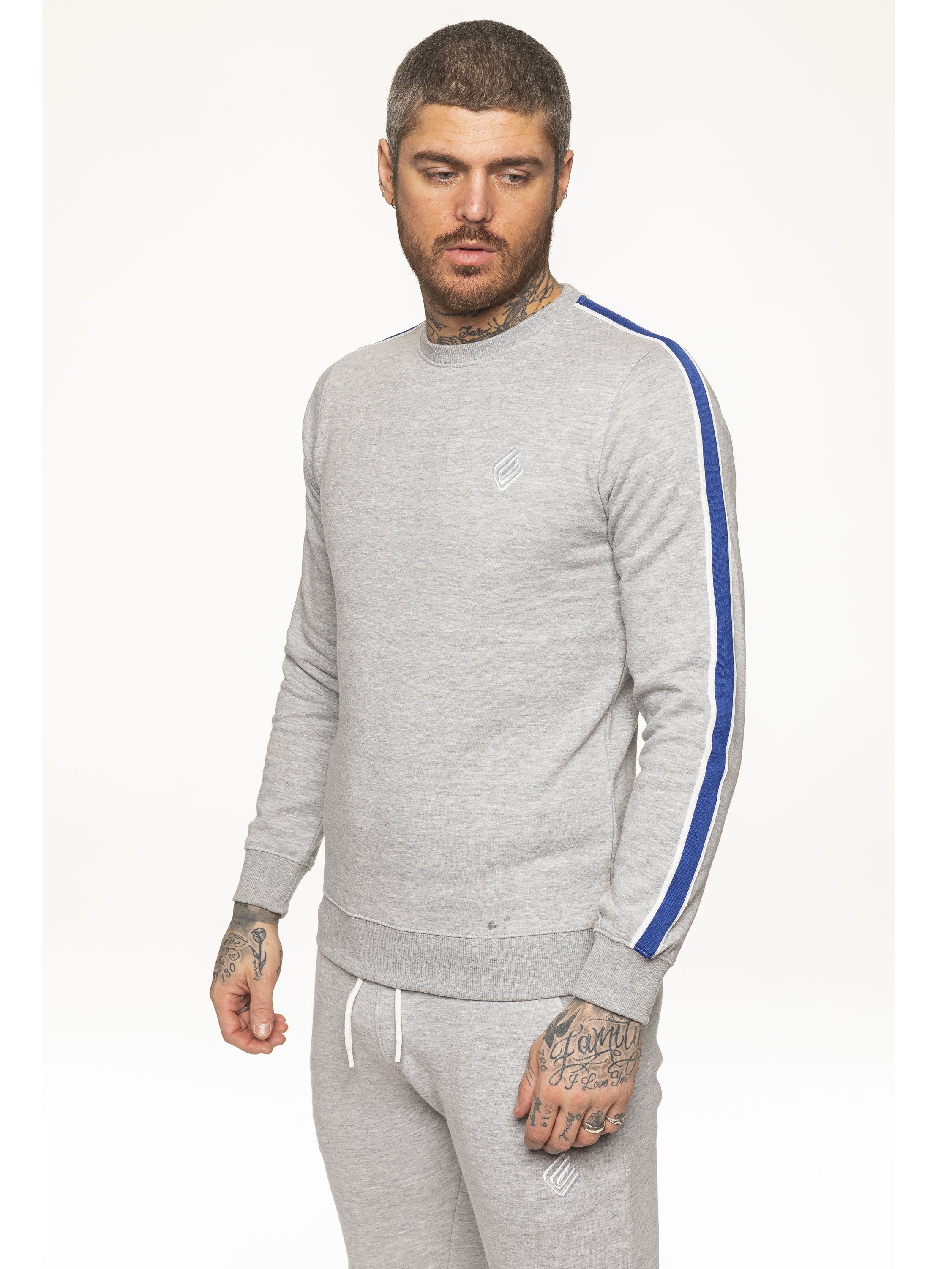 Mens Crew Neck Designer Sweatshirt | Enzo Designer Menswear