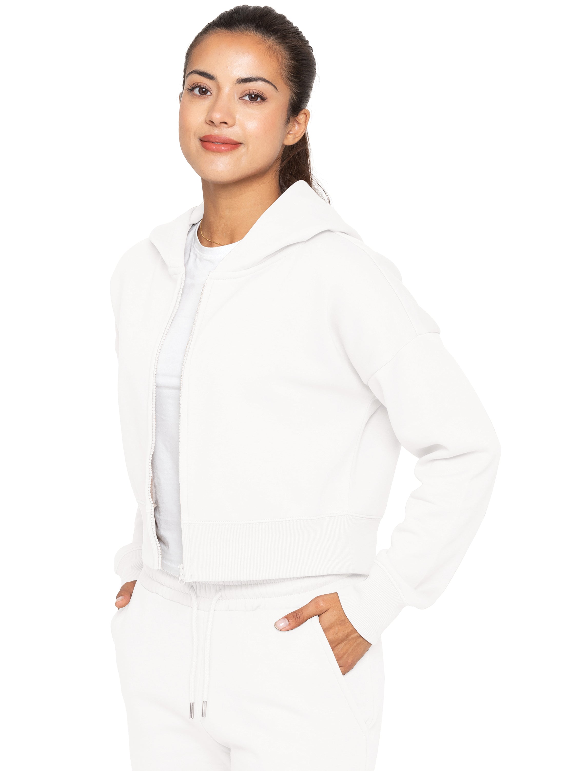 Enzo | Womens Cropped Zipped Hoodie