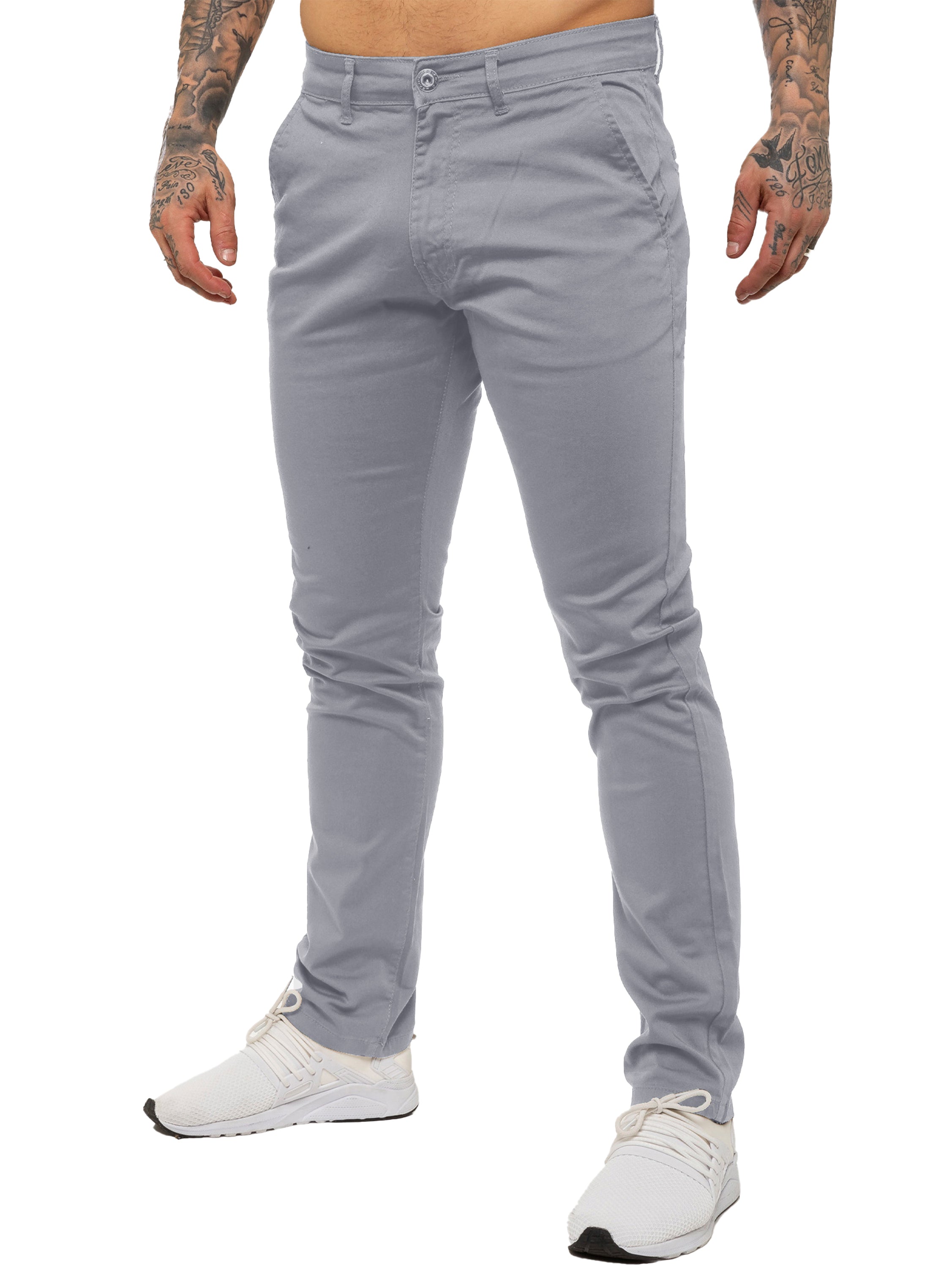Enzo | Mens Slim Fit Stretch Chino Trousers