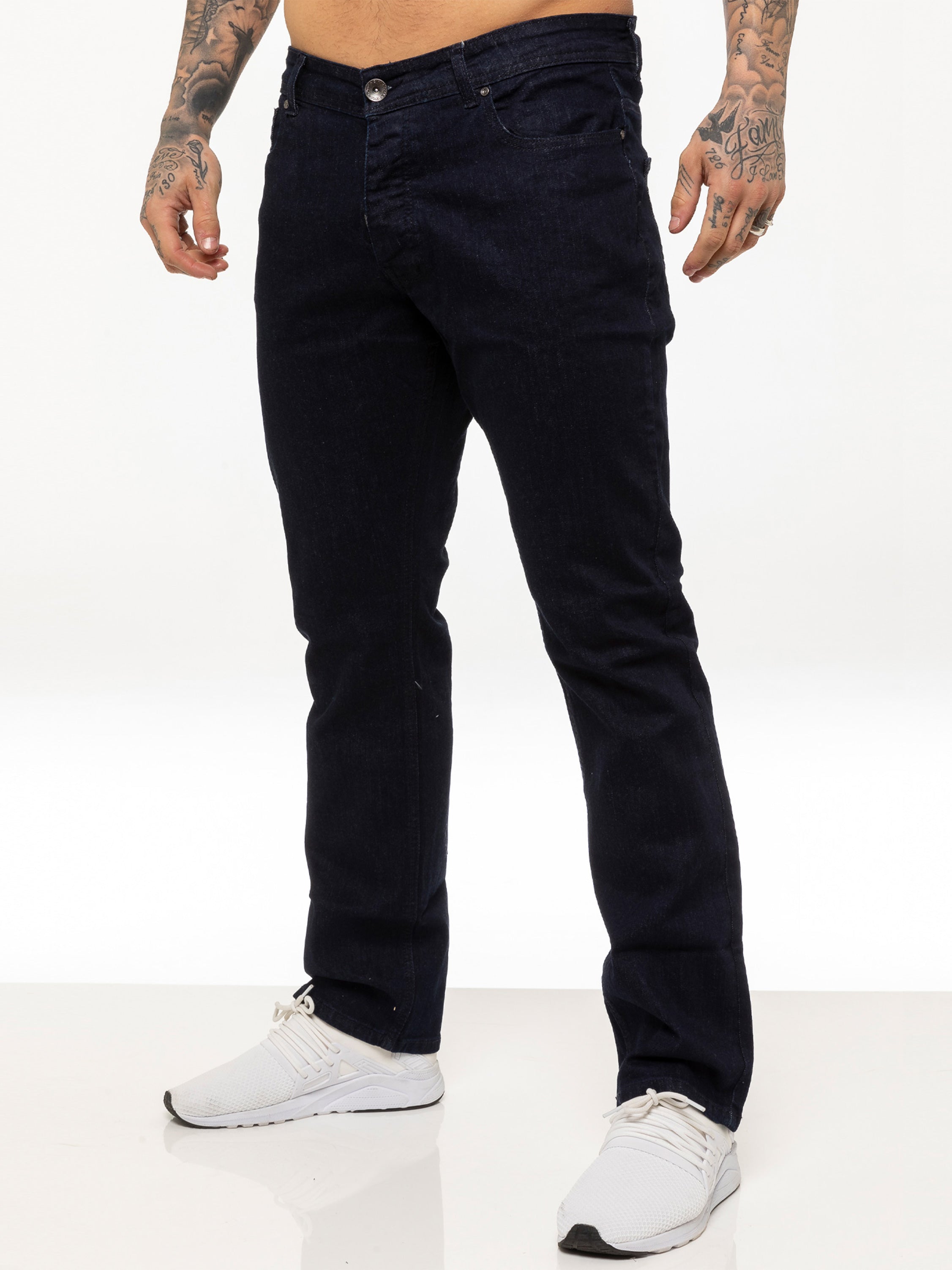 mens regular fit stretch denim jeans | enzo designer menswear