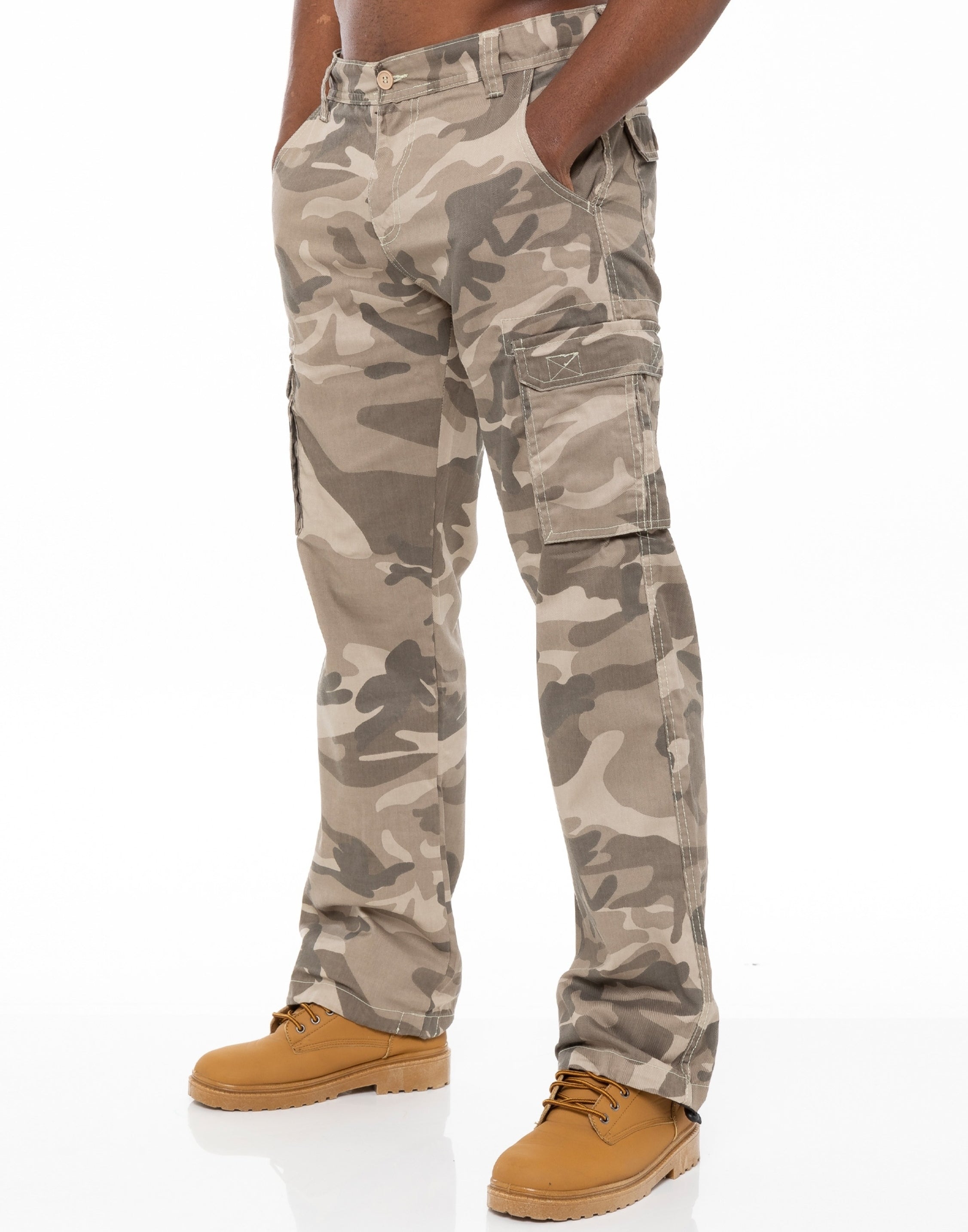 Kruze | Mens Combat Cargo Camouflage Trousers