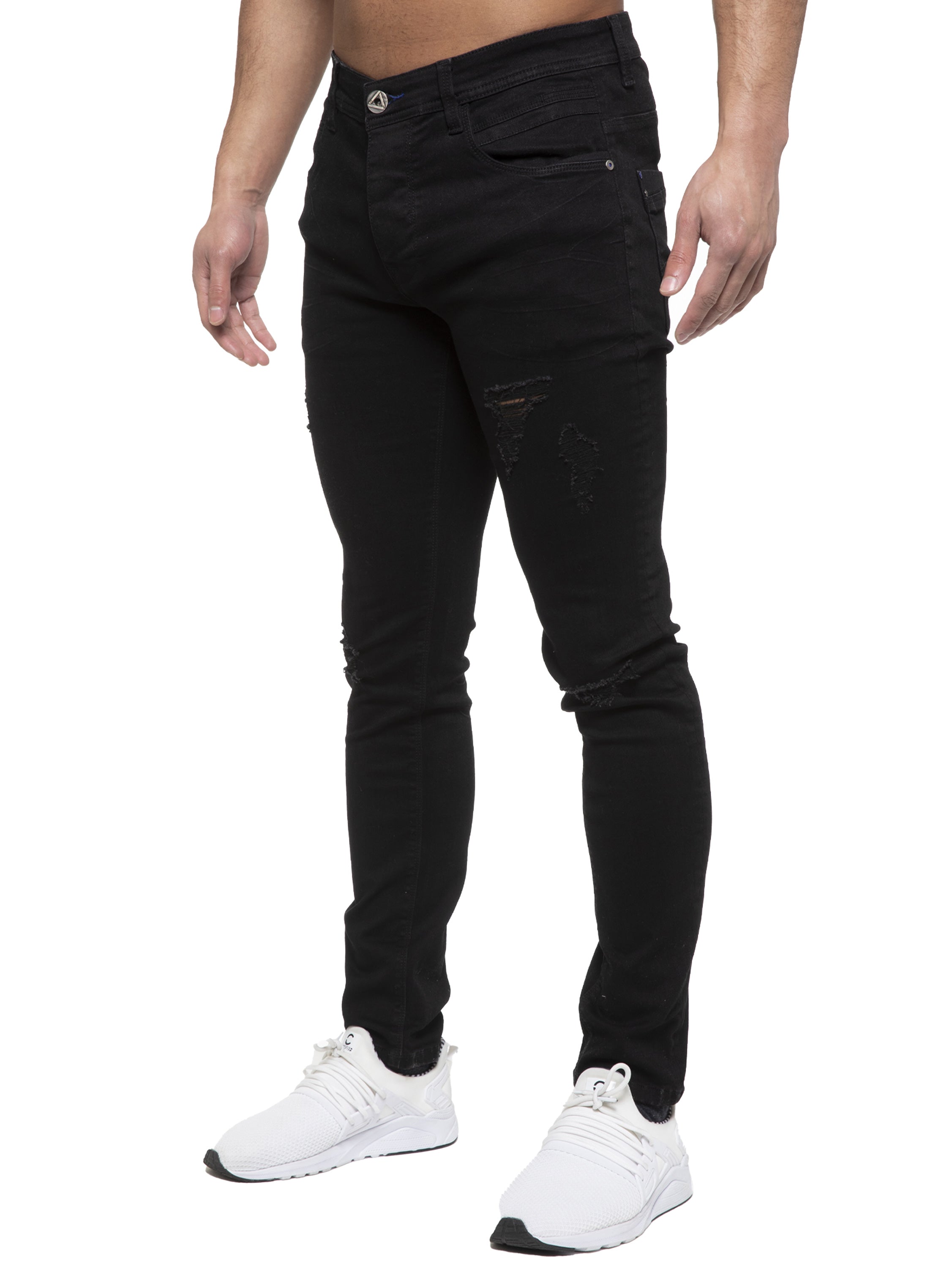 eto | mens designer hyperstretch skinny fit distressed jeans