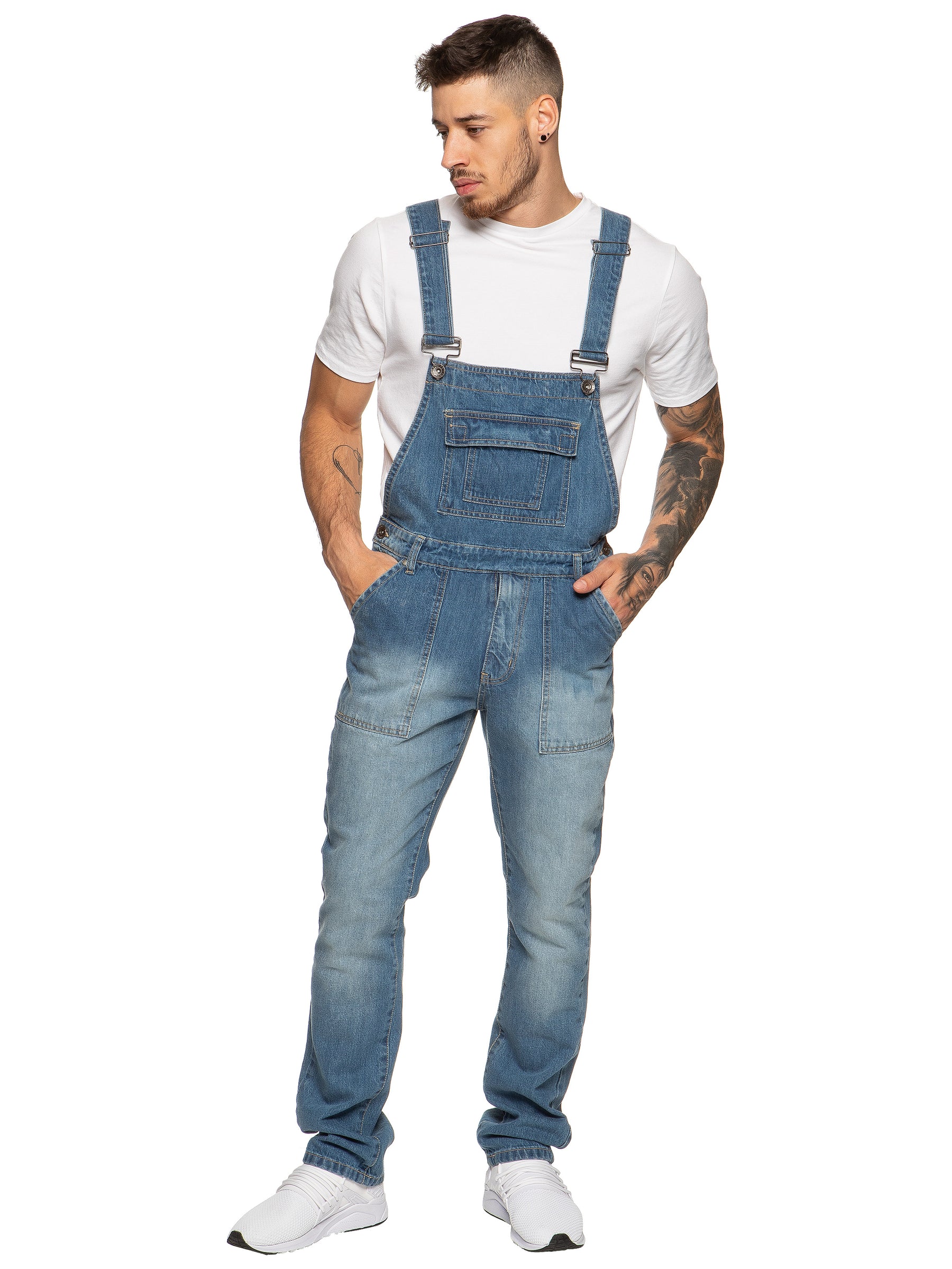 Enzo denim mens dungarees