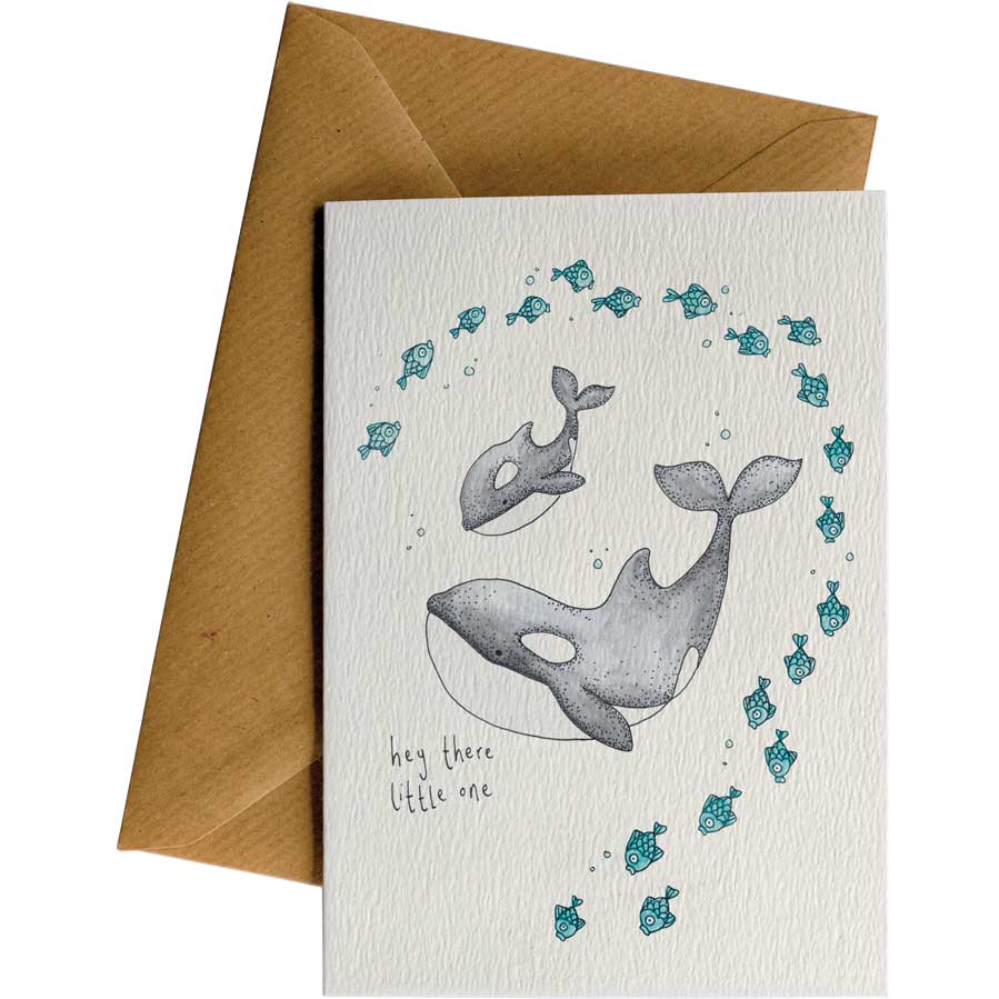 Everything is Cuter  Mini Card – Paper Whale