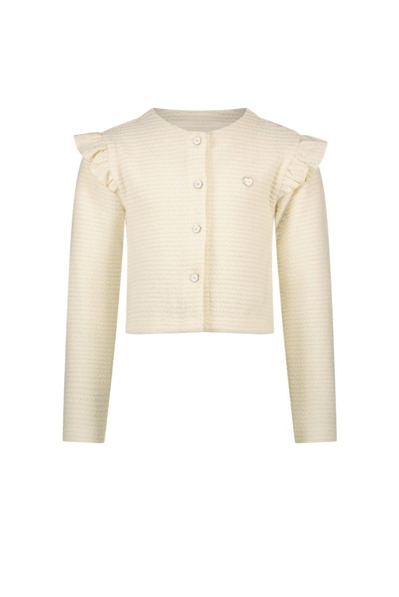 Image of AMBRY wavy knit jacket Off white