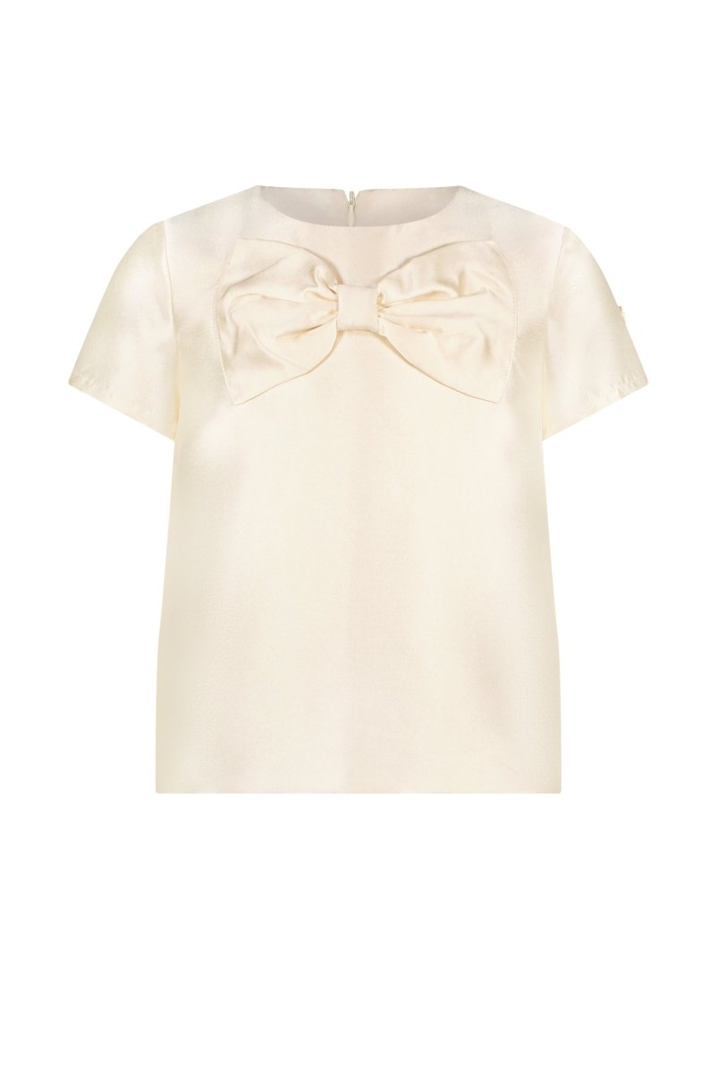 Image of EAST crêpe big bow blouse Ivory