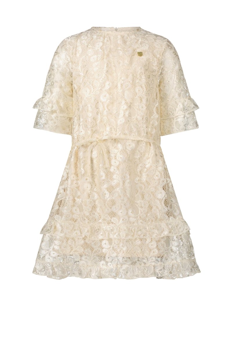 Image of SAMBERA shiny lace dress Oatmeal