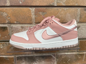 dunk low pink glaze white