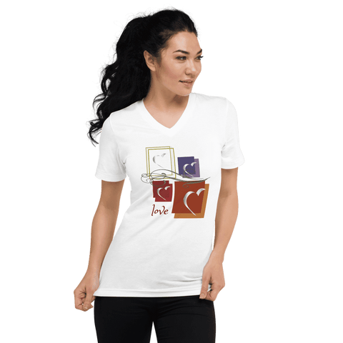 ShellMiddy Femme dans un t-shirt d'amour, manches courtes