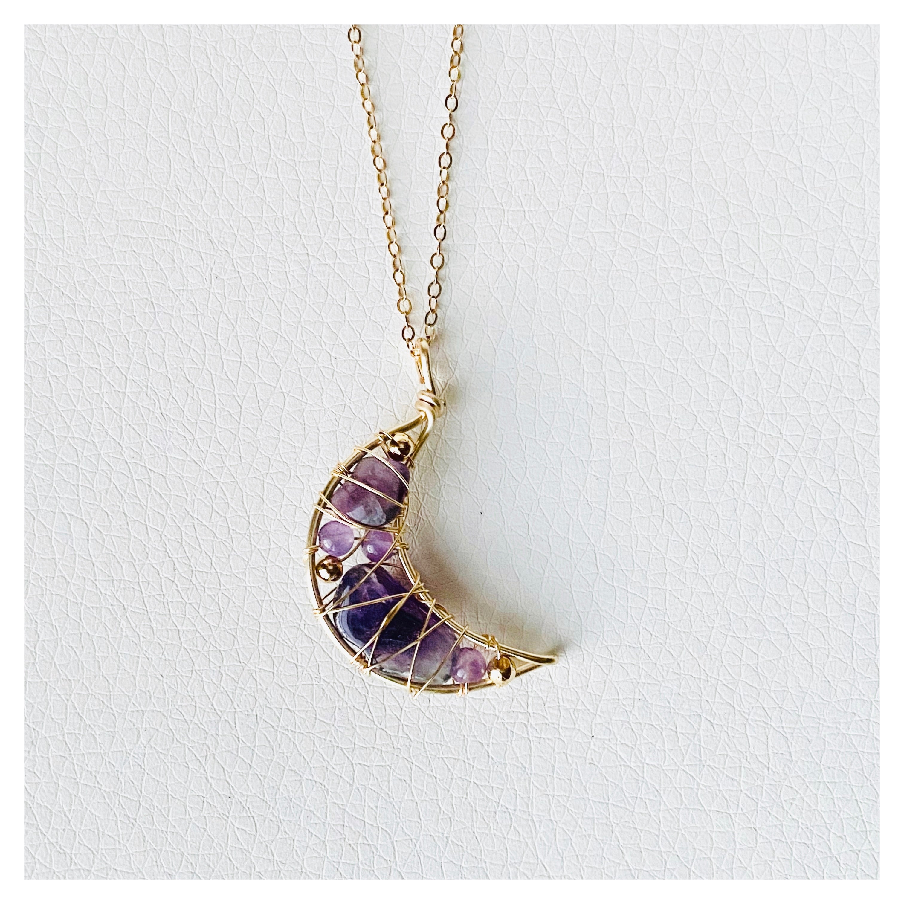 amethyst moon pendant