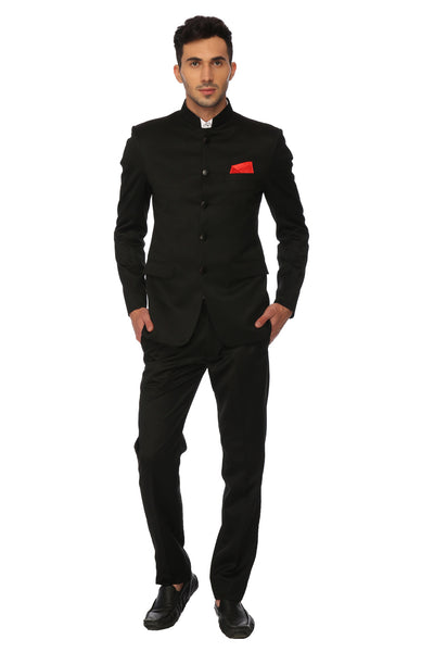Wedding 5 button Jodhpuri suit -2 pc (Jacket, Pant) made from cream color  jacquard fabric. It has bottom as matching white po… | Wedding suits,  Western suits, Suits