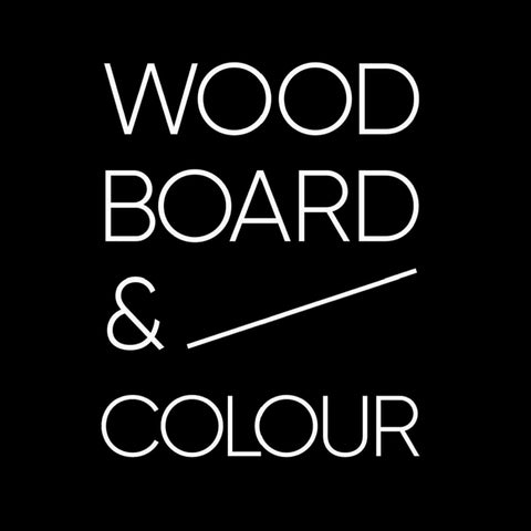 wood board and colour logo