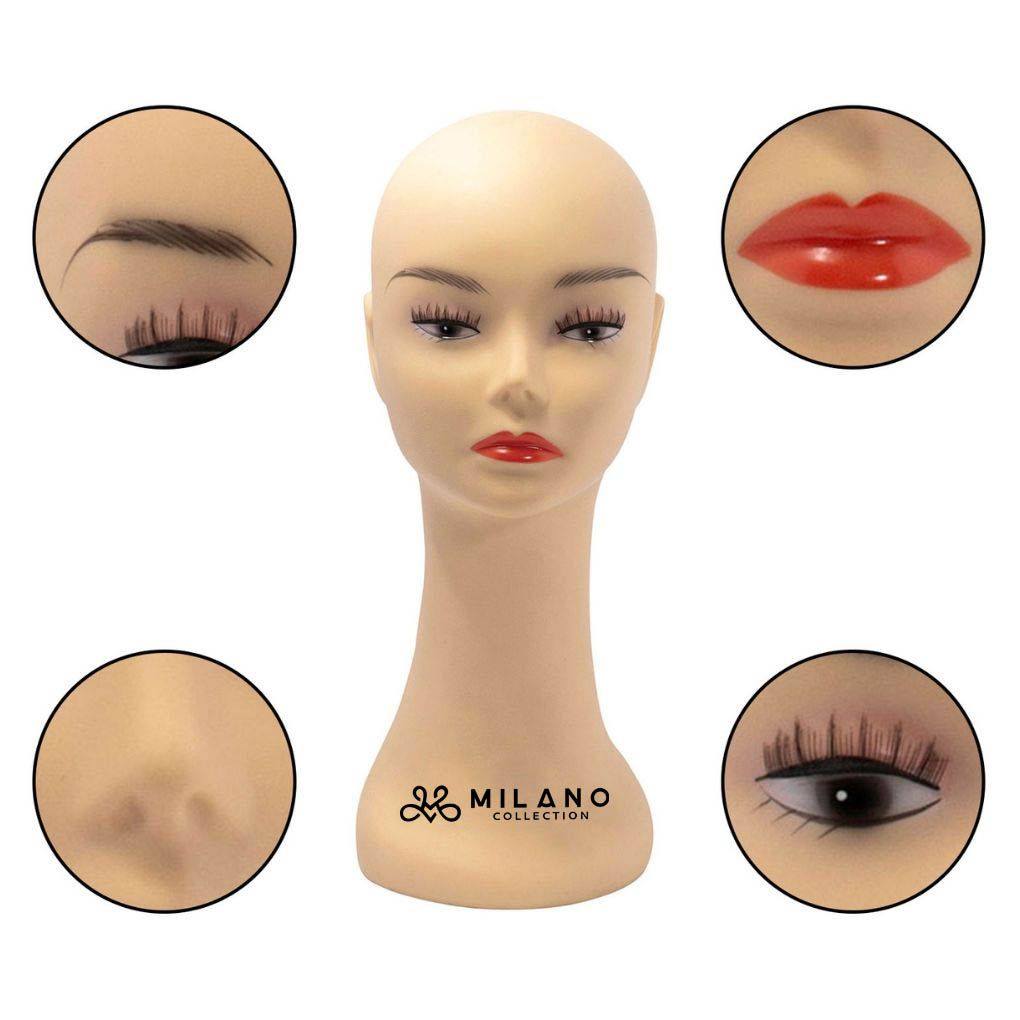 Milano Collection Deluxe Premium Wig / Mannequin Head Suction Table Stand - Black