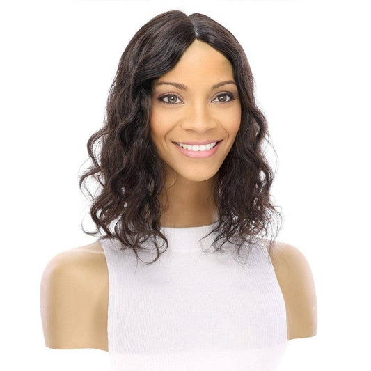 Best Wavy Human Hair Topper Silk Base Medium Brown