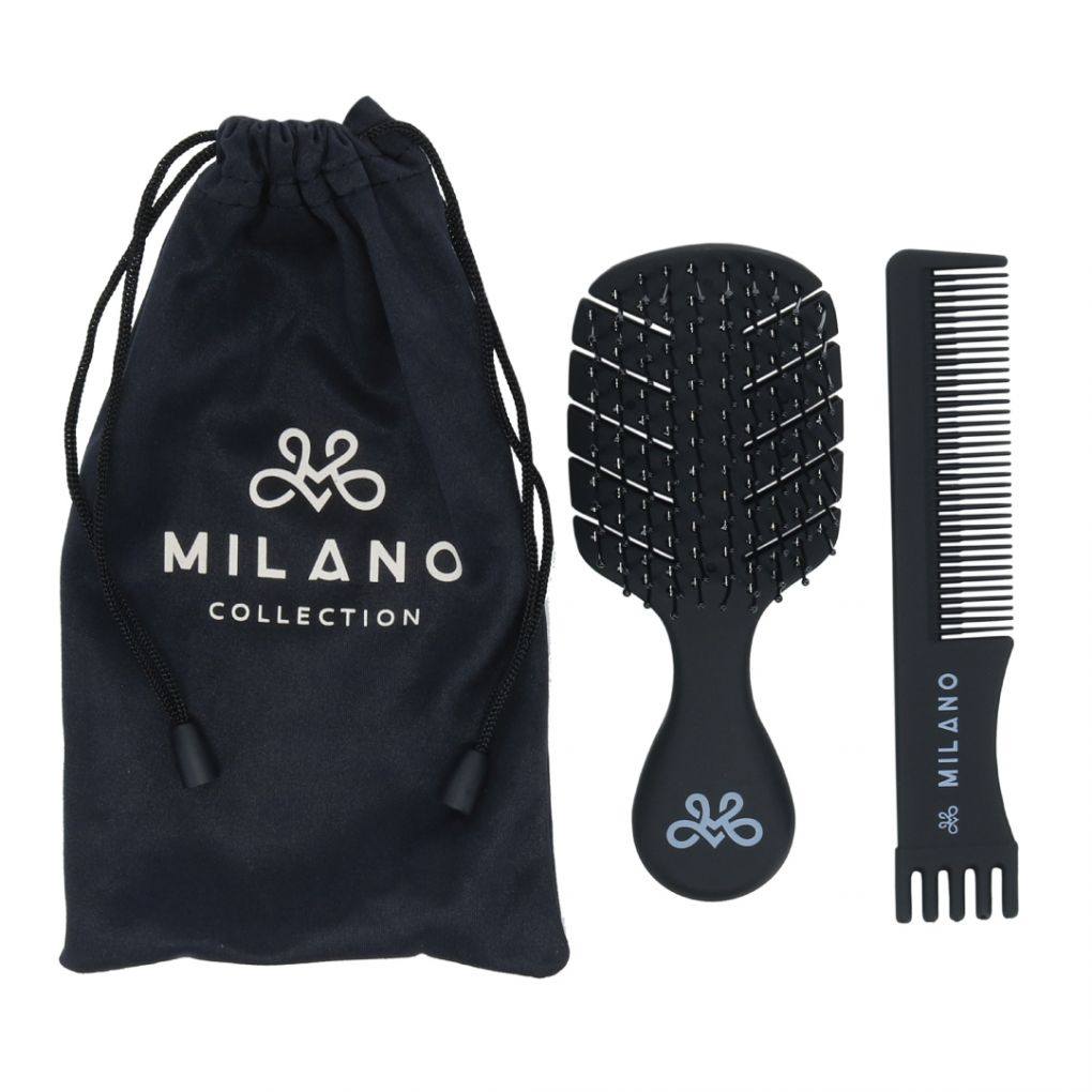 Image of Mini Gentle Brush & Comb Set Black