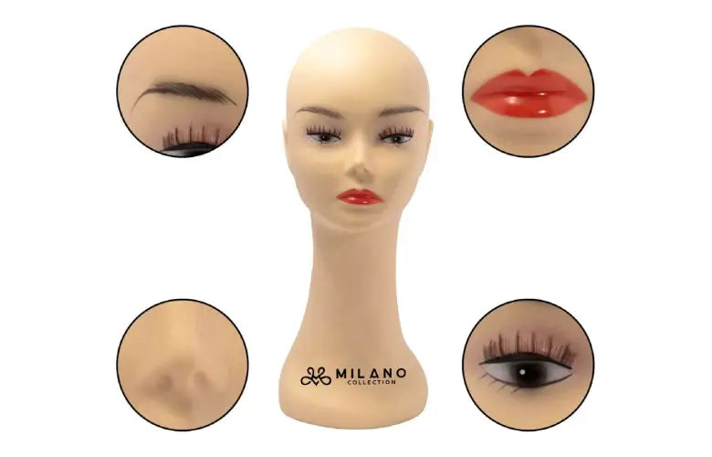 Milano Collection 17 Black Abstract Mannequin Head Medium