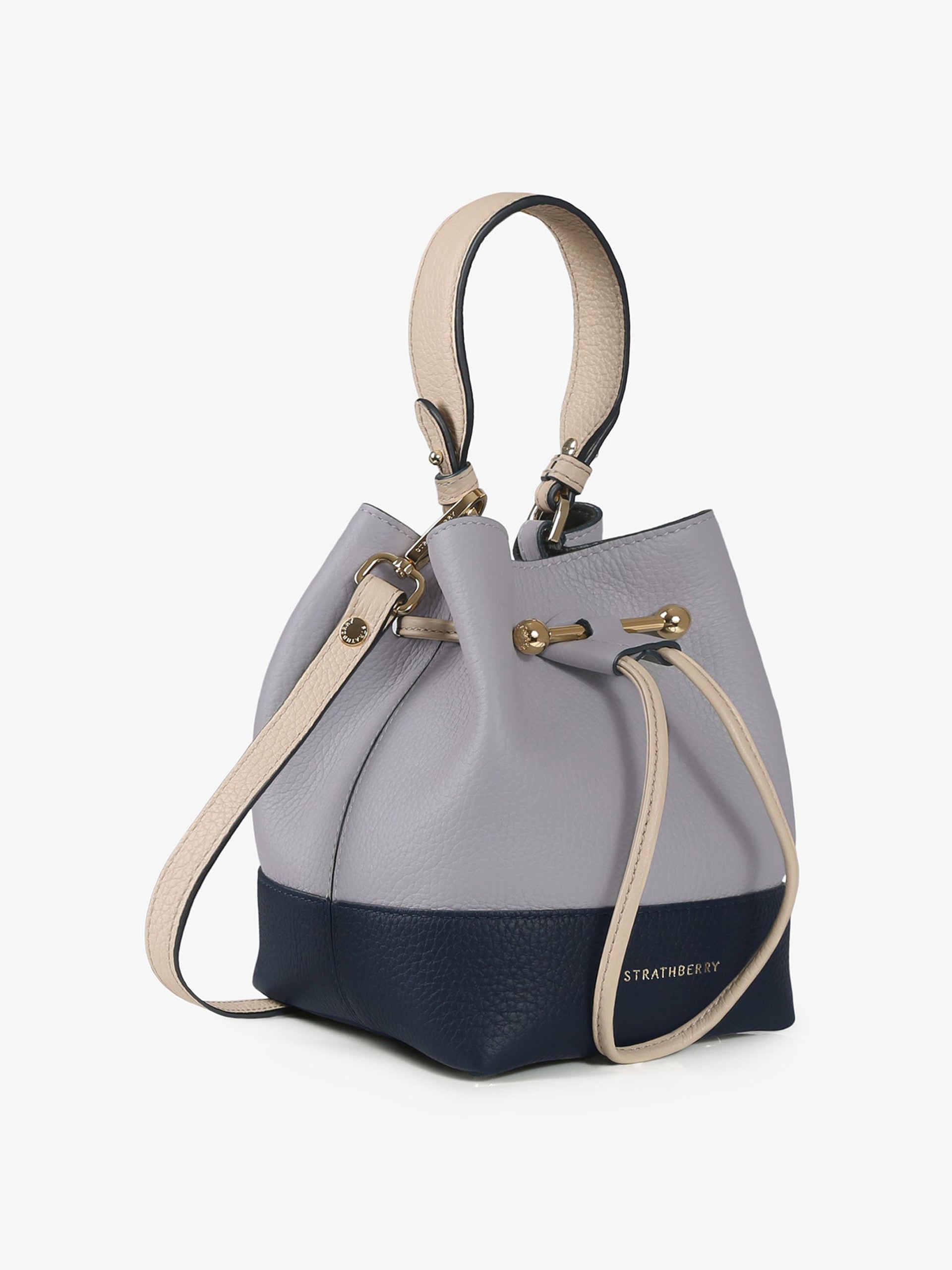Tan Lana Nano bucket bag and pouch - Collagerie