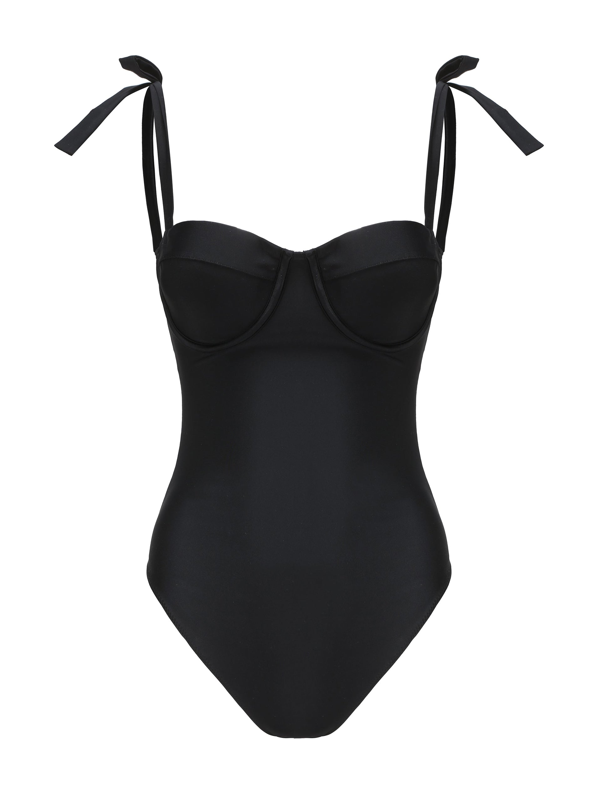 Bardot swimsuit in black - Collagerie