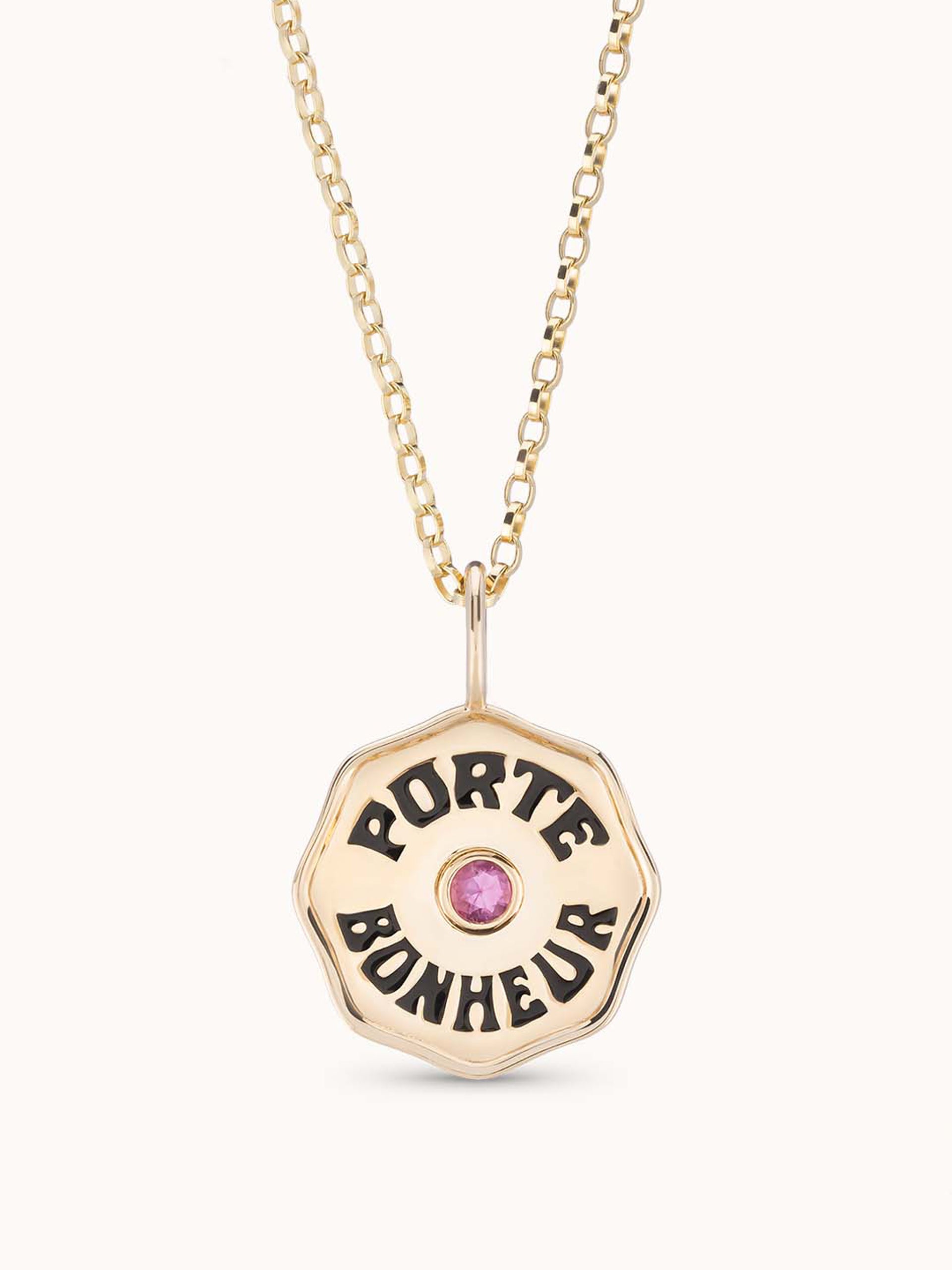 Initial Necklace W / 14K Rose Gold - Marlo Laz