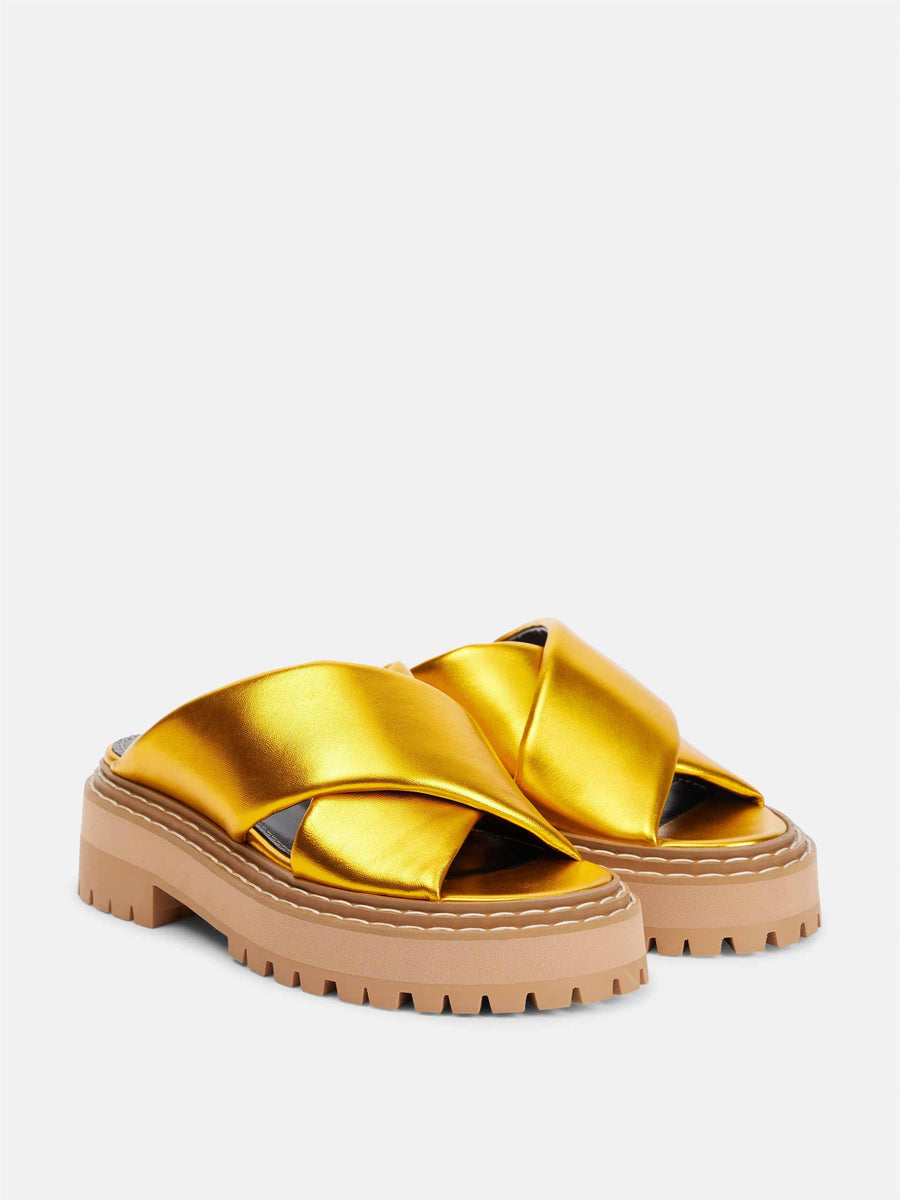 Gold leather sandals – Collagerie