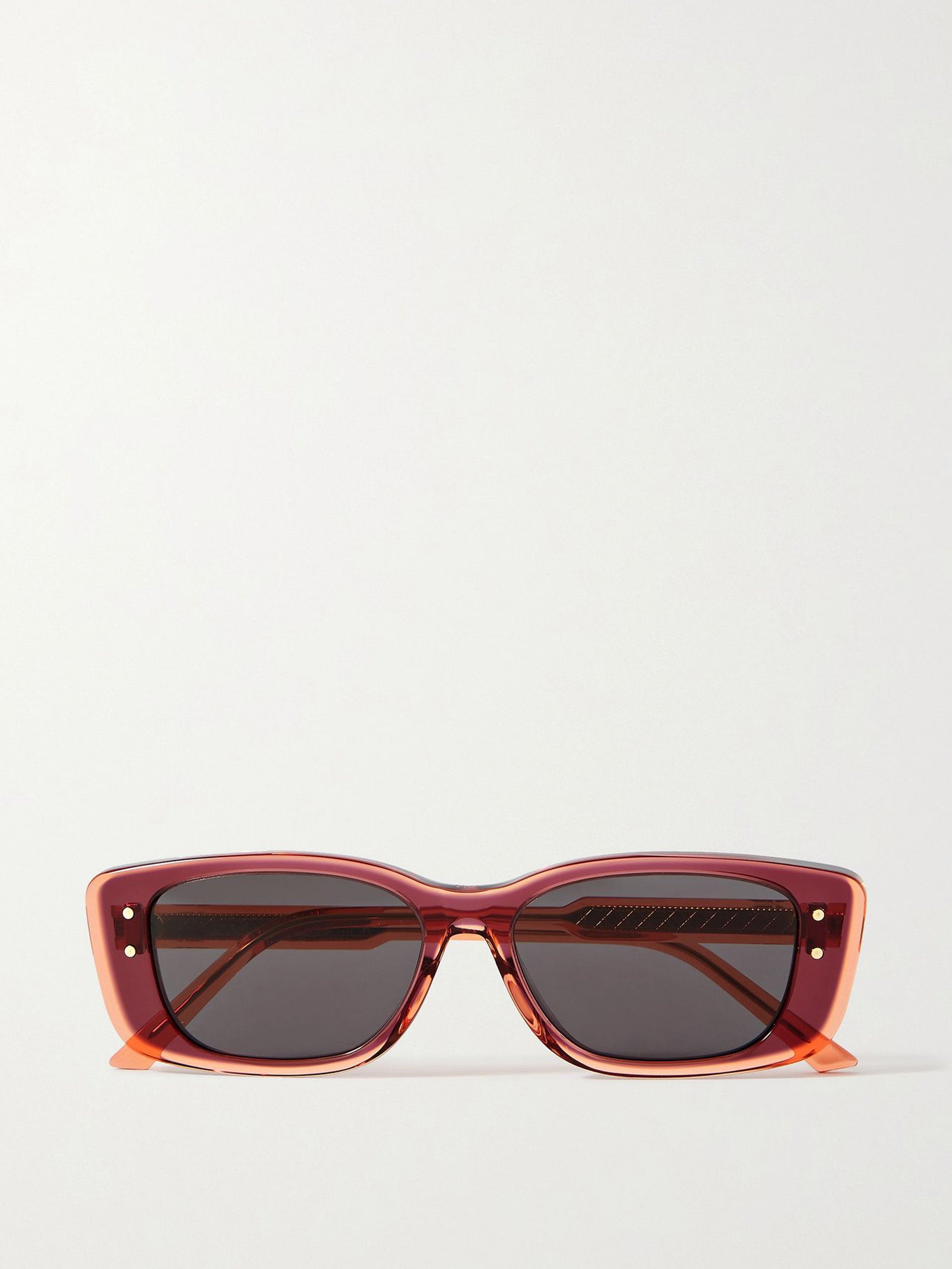 DiorHighlight S21 rectangular-frame acetate sunglasses in Burgundy ...